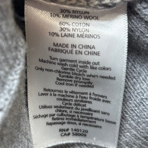 Stella‎ & Dot Gray Black White Animal Print Sweater 2X Wool Blend Heavy - Picture 7 of 9